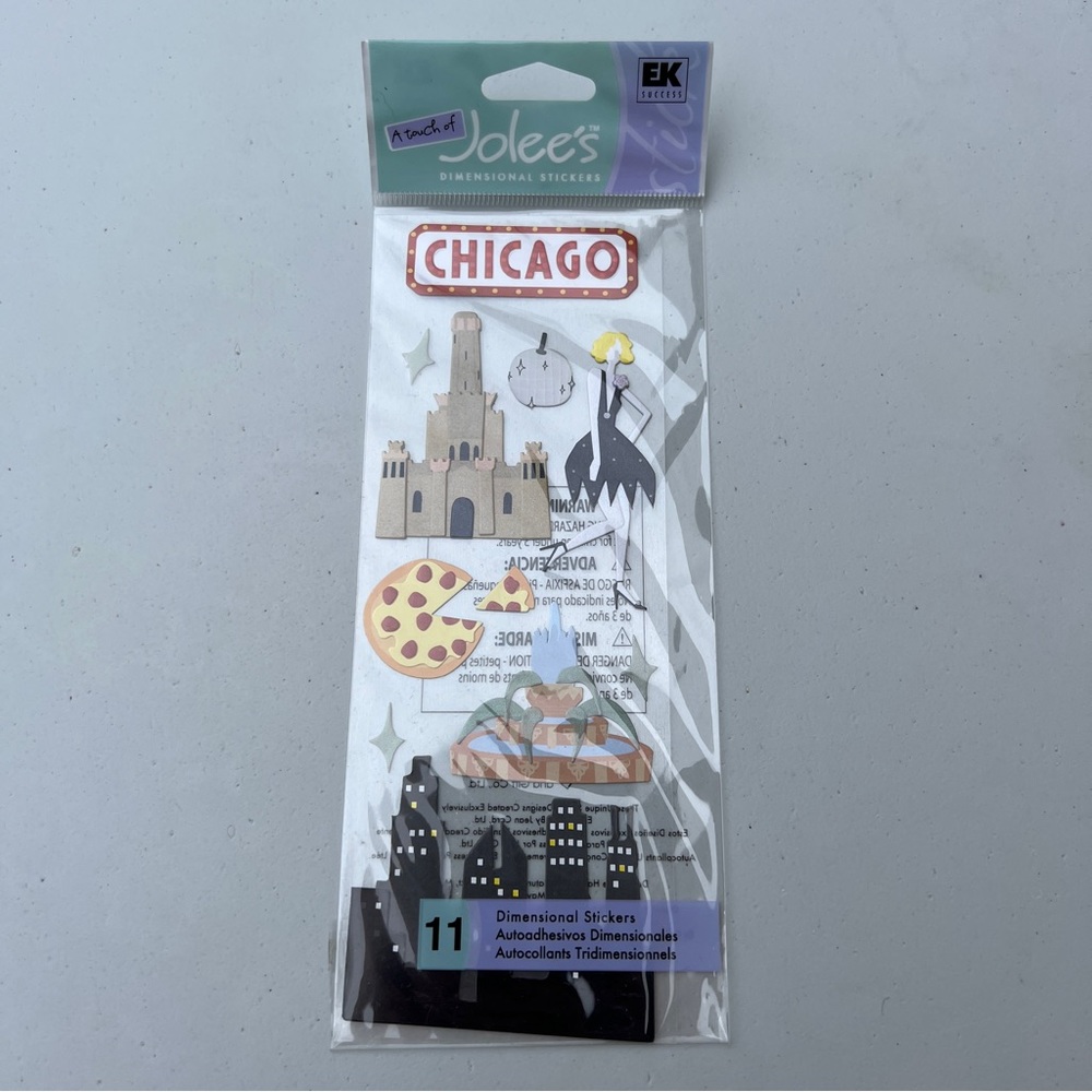 NWT A Touch of Jolee’s Chicago Dimensional Sticker Set